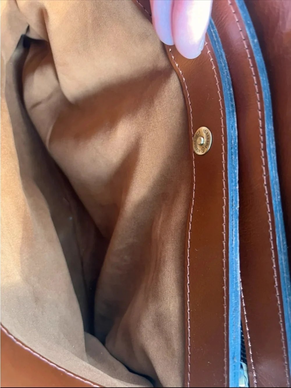Patricia Nash Embossed Floral Satchel in Cognac